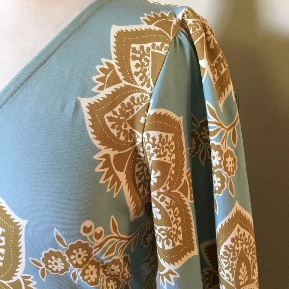 Spartina 449 Diane Jersey Knit Mini Dress Calm Waters Medallion - Picture 7 of 15